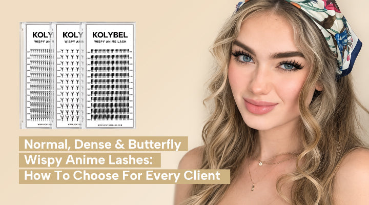 Confused by our three wispy anime lash styles? Compare Normal, Dense and Butterfly anime lashes to pick the right one for every client request.