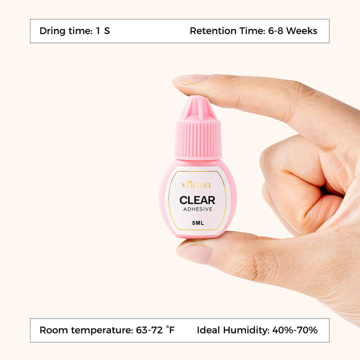 1 Second Transparent Adhesive Eyelash Extension Glue (5ml)-kolybel