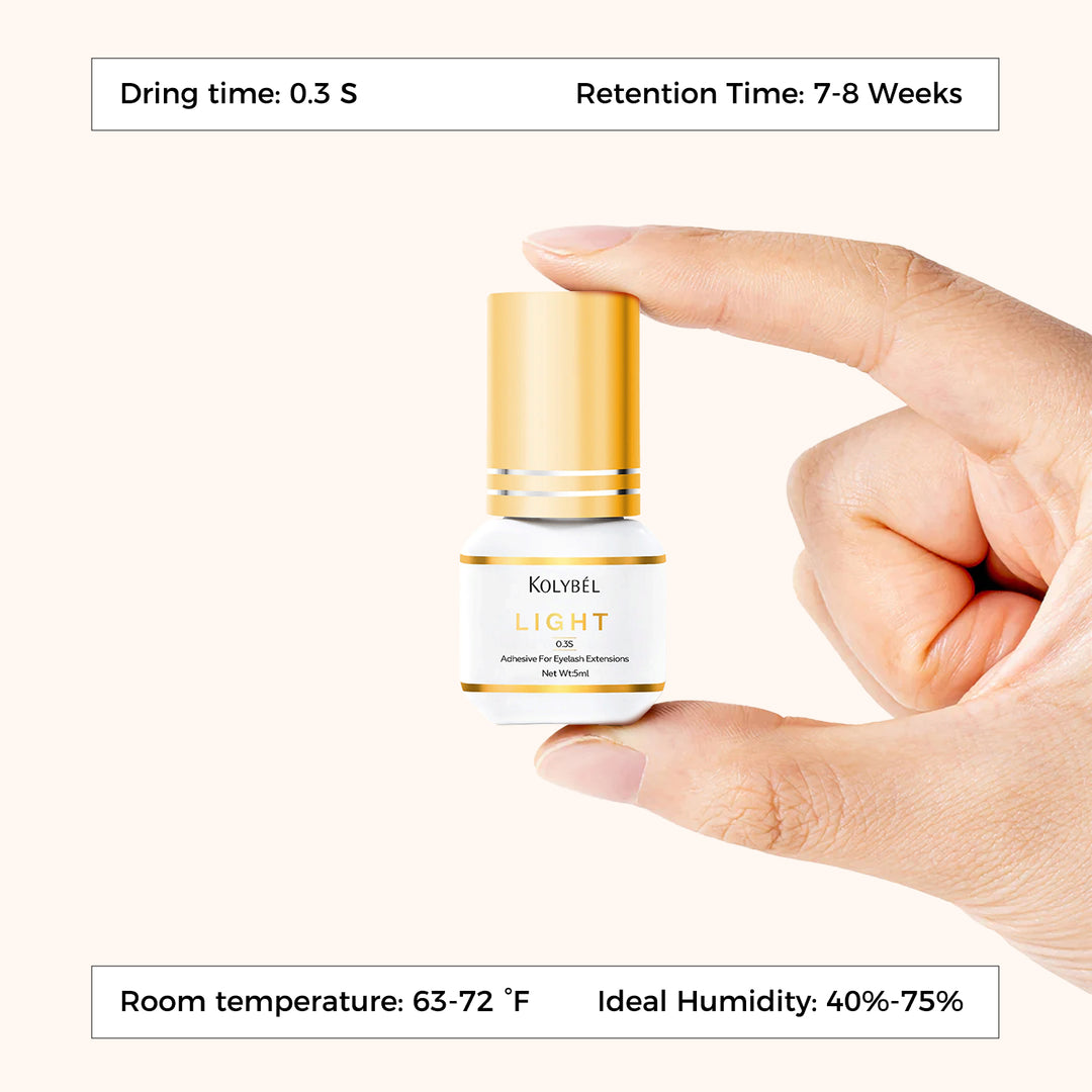 0.3 Second LIGHT Adhesive Eyelash Extension Glue (5ml)-kolybel
