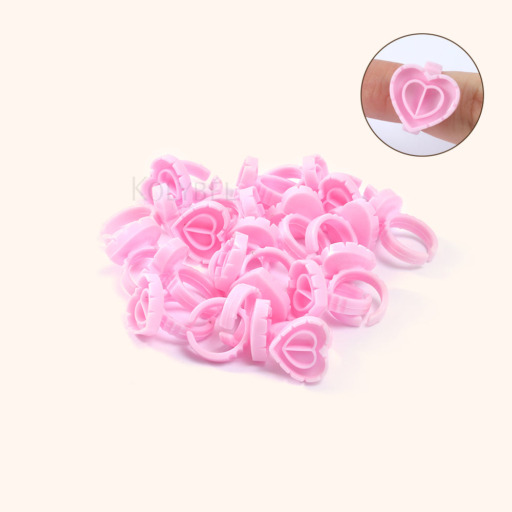 Heart-shaped Disposable Glue Finger Ring Cup(100pcs) - Kolybel