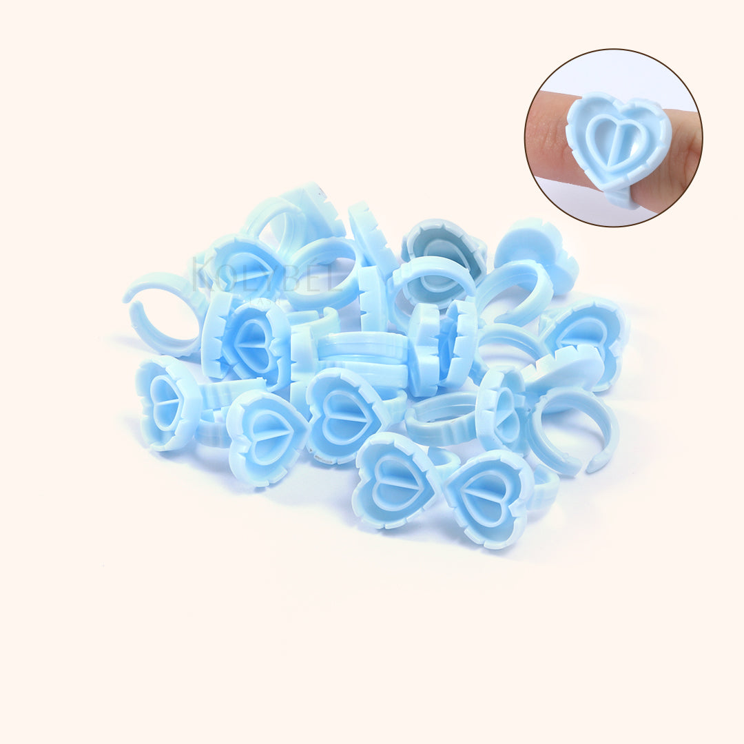 Heart-shaped Disposable Glue Finger Ring Cup(100pcs) - Kolybel