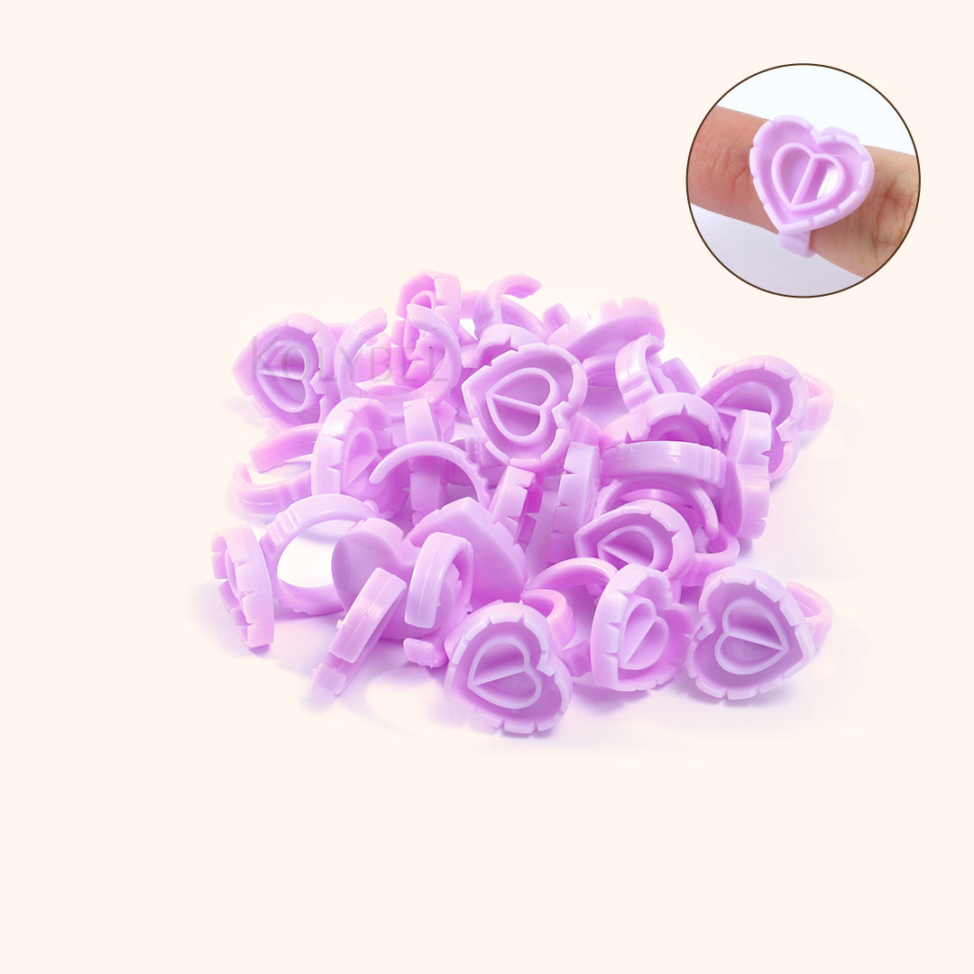 Heart-shaped Disposable Glue Finger Ring Cup(100pcs) - Kolybel