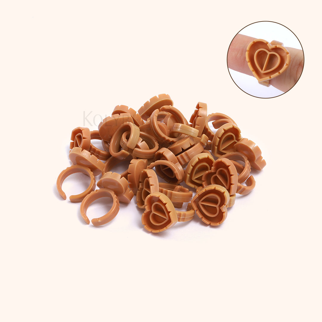 Heart-shaped Disposable Glue Finger Ring Cup(100pcs) - Kolybel