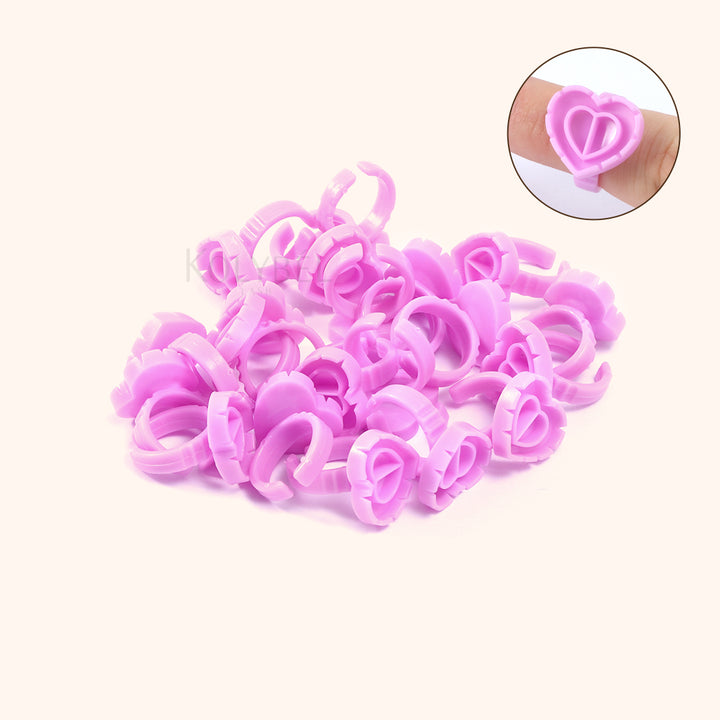Heart-shaped Disposable Glue Finger Ring Cup(100pcs) - Kolybel