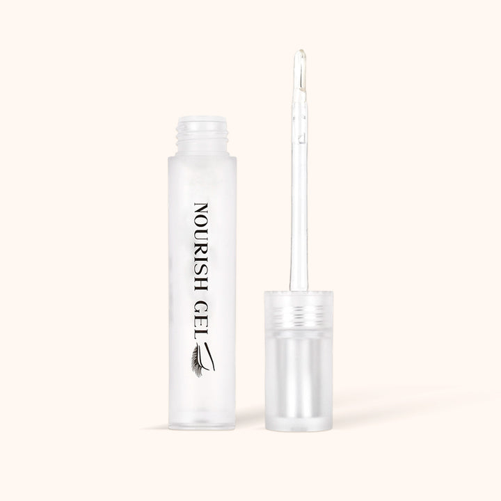 KOLYBEL-Korean Lash Lift Nourish Gel with precision brush. Infuses nutrients to repair lashes, locks in curl, ideal post-lift aftercare for soft shiny lashes.