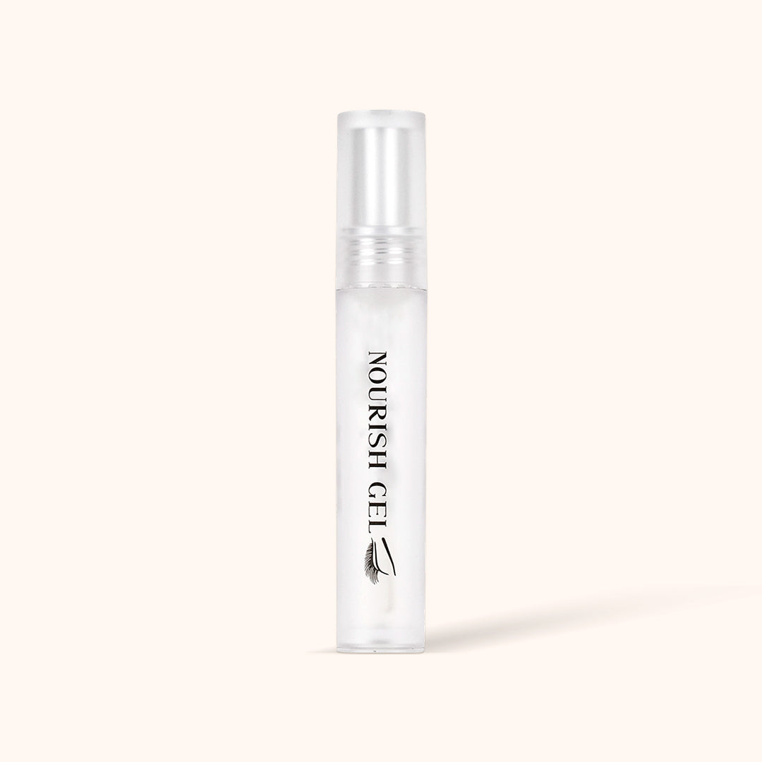 KOLYBEL-Korean Lash Lift Nourish Gel with precision brush. Infuses nutrients to repair lashes, locks in curl, ideal post-lift aftercare for soft shiny lashes.