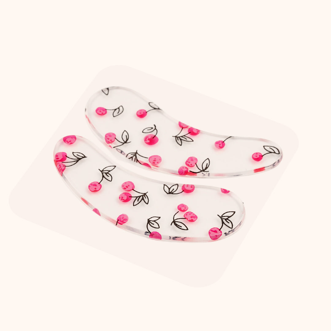 KOLYBEL-Reusable clear silicone eye pads for professional lash lift & eyelash extensions. 2 print options, washable and cost-effective for lash salons.
