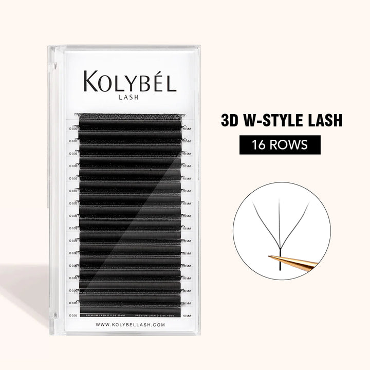 W Style 3D Premade Volume Fan Lashes (16 Rows) 