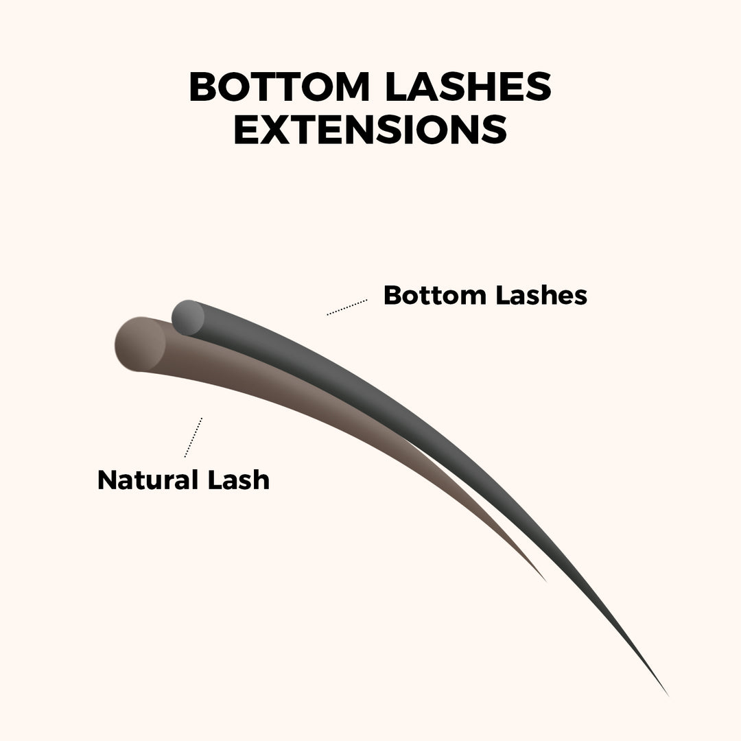 KOLYBEL  LASH Individual Bottom Lash Extensions B Curl (6Rows)