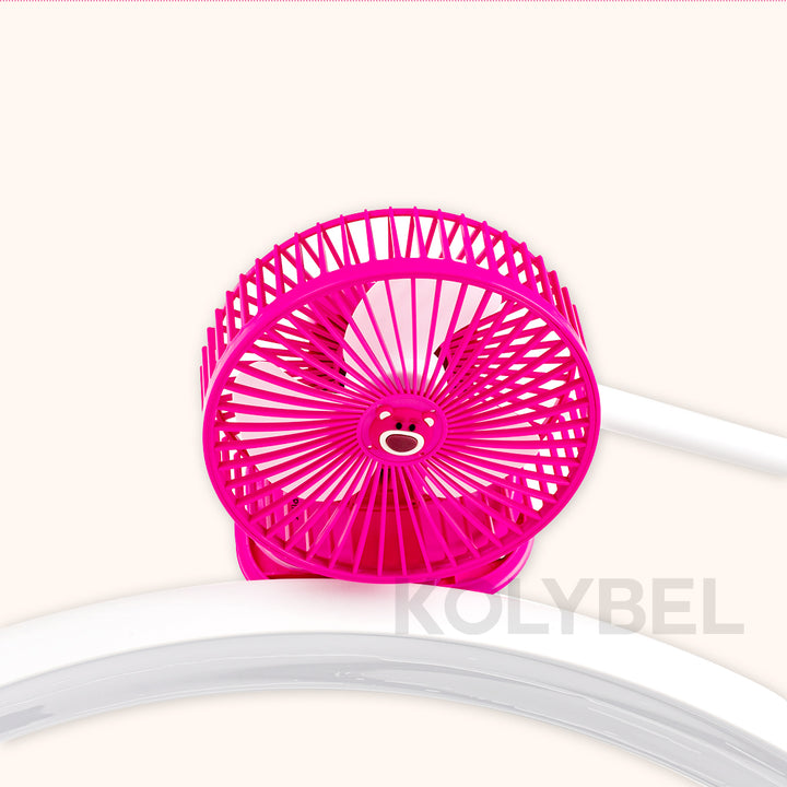 KOLYBEL LASH Clip Fan MIKEY PINK BEAR
