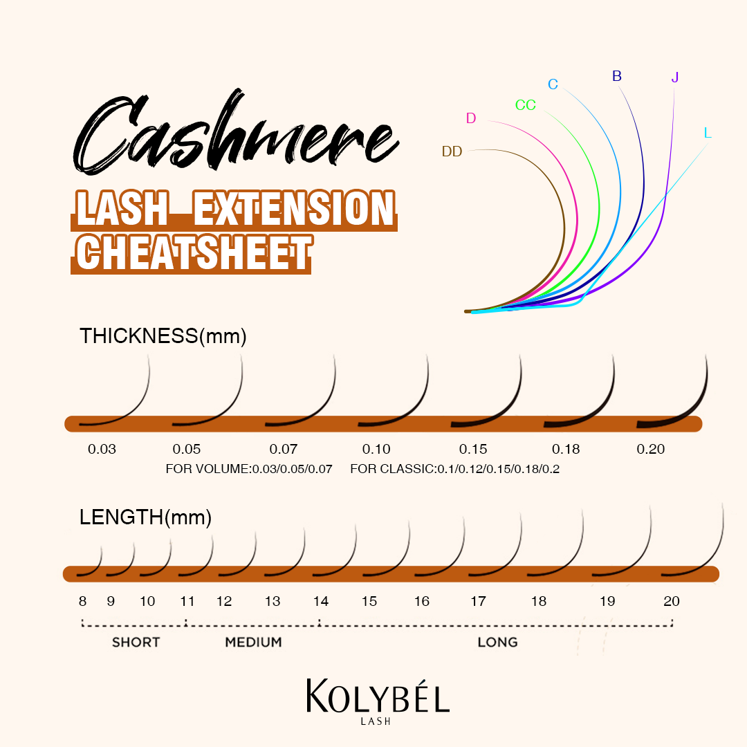 Cashmere Lash Extensions 0.05mm(16Rows)