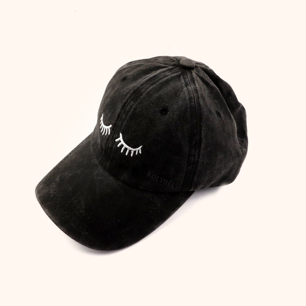 New Eyelashes Embroidery Baseball Cap Professional Hat-kolybel