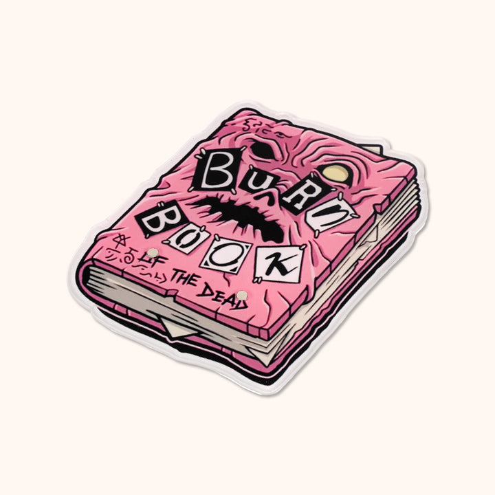 Spooky pink Halloween lash extension palettes. 3 designs: Robe Ghost, Knife Ghost, Book. Acrylic lash work board with built-in magnets for temporarily holding tweezers, festive salon decor for Halloween lash services.