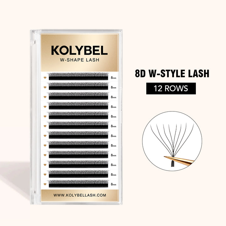 KOLYBEL W Style 8D Premade Volume Fan Lashes