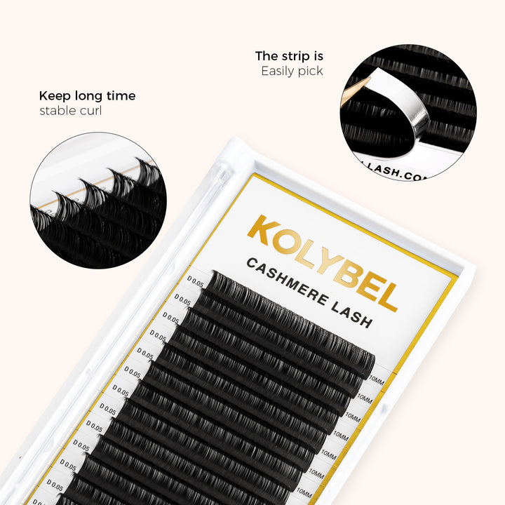 KOLYBEL lash Cashmere Lash Extensions 0.05mm(16Rows)