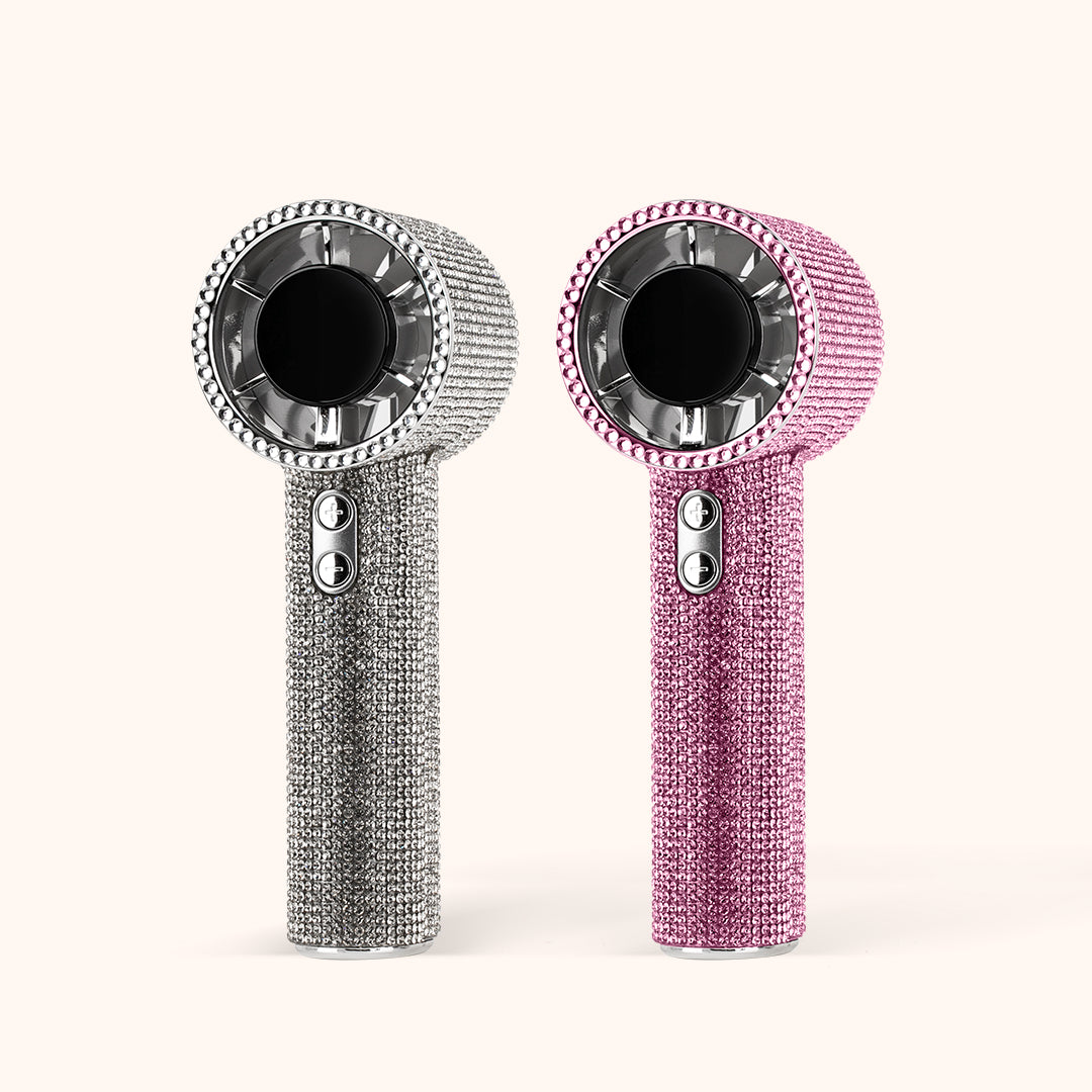 KOLYBEL-Professional high-speed lash fan for eyelash extensions. Luxury rhinestone design, USB-C rechargeable brushless motor, fast drying for lash glue