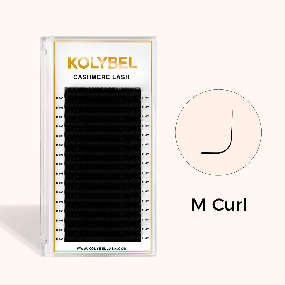 KOLYBEL LASH Cashmere Lash Extensions M Curl (16Rows)