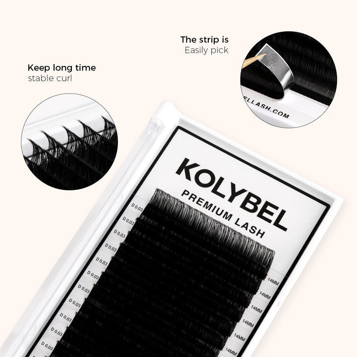 KOLYBEL LAHS Premium Lash Extensions 0.03mm(16Rows)