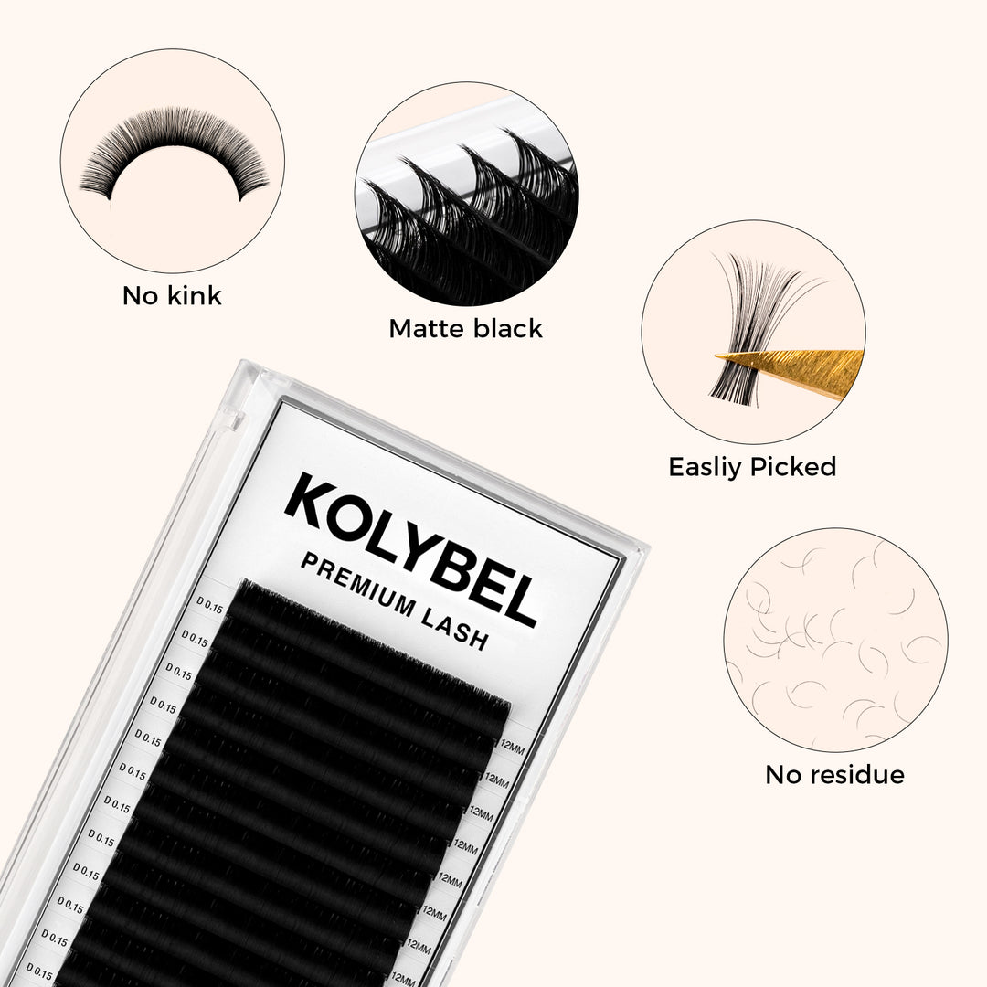 KOLYBEL LASH Premium Lash Extensions 0.15mm(16Rows)