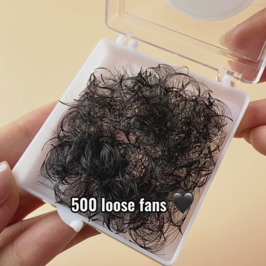 KOLYBEL Handmade Pointy Base Premade Volume Loose Fans(500Fans)