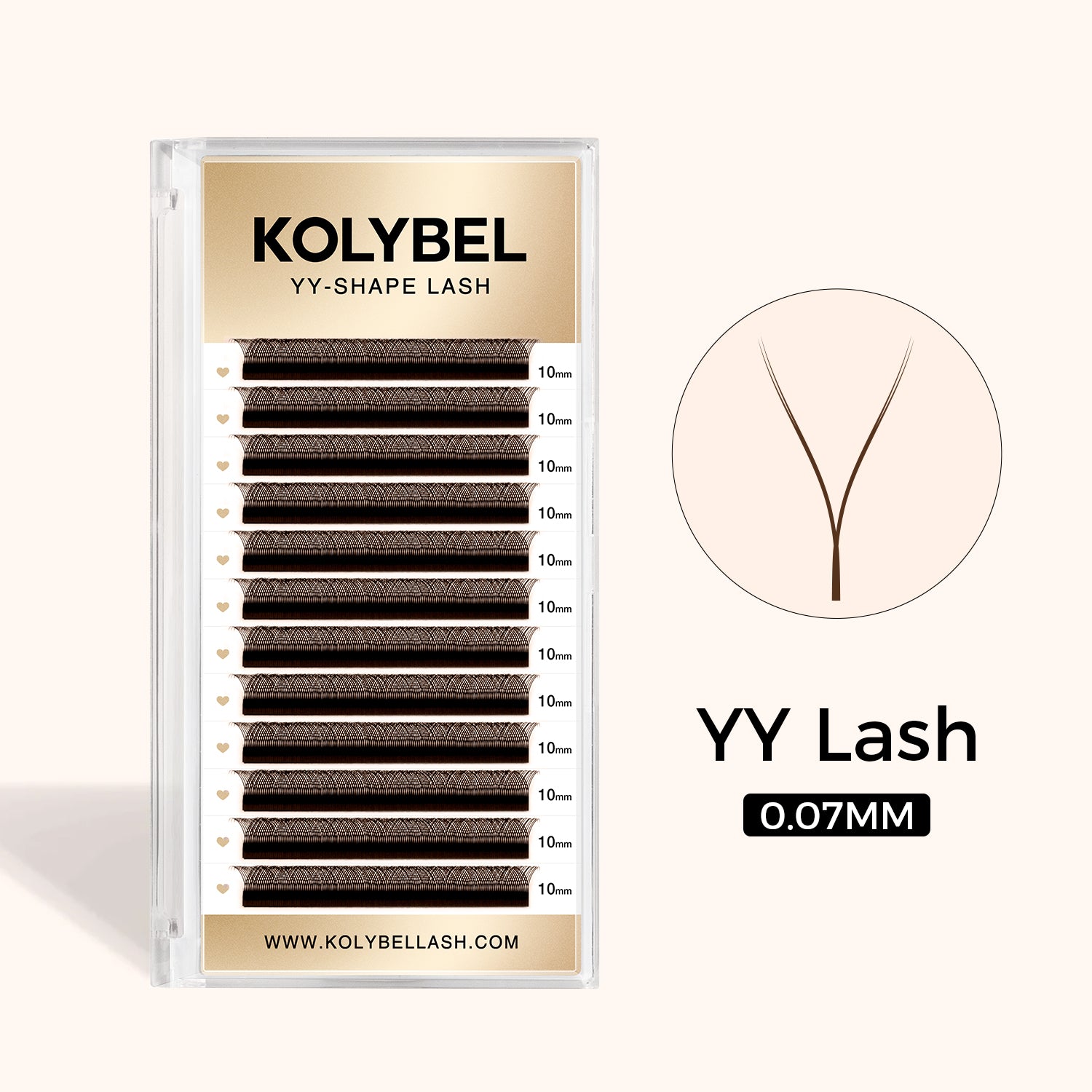 0.07MM Brown YY Premade Volume Fans Eyelash Extensions – Kolybel