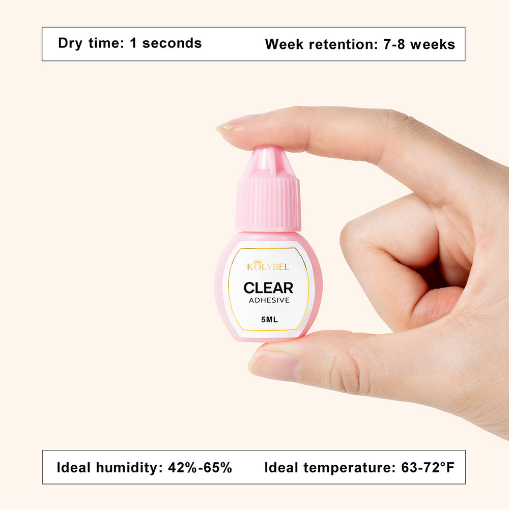 1 Second Transparent Adhesive Eyelash Extension Glue (5ml)-kolybel